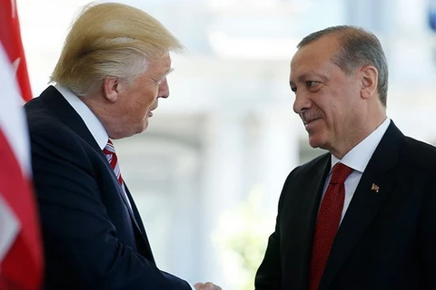 Tổng thống Thổ Nhĩ Kỳ Erdogan và Tổng thống Mỹ Donald Trump. (Nguồn: Reuters)