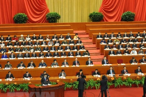 Kỳ họp thứ hai Đại hội Đại biểu Nhân dân toàn quốc Trung Quốc khóa 12. (Nguồn: TTXVN)