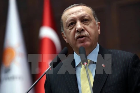 Tổng thống Thổ Nhĩ Kỳ Recep Tayyip Erdogan. (Nguồn: AFP/TTXVN)