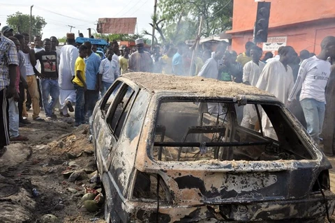 Hiện trường một vụ đánh bom ở Nigeria. (Nguồn: tvcnews.tv)