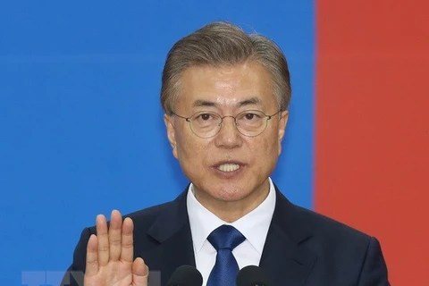 Tổng thống Hàn Quốc Moon Jae-in. (Ảnh: AFP/TTXVN)