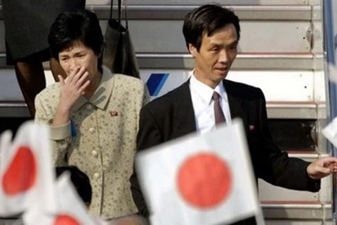 Vợ chồng người Nhật Bản từng bị Triều Tiên bắt cóc trở về nước năm 2002. (Nguồn: Reuters)
