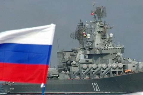 Tàu khu trục thuộc Hạm đội biển Đen của Nga tại vịnh Sevastopol. (Nguồn: AFP/TTVN)