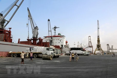 Cảng Hodeidah ở tỉnh Hodeidah, Yemen ngày 27/1. (Nguồn: AFP/TTXVN)