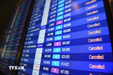 Nhiều chuyến bay tại sân bay Jorge Newbery ở thủ đô Buenos Aires phải hủy bỏ do đình công. (Nguồn: AFP/TTXVN)