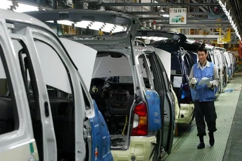 Dây chuyền sản xuất ôtô Huyndai ở Hàn Quốc. (Nguồn: livemint.com)