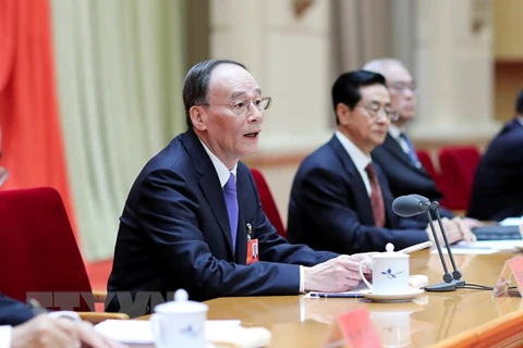 Phó Chủ tịch nước Trung Quốc Vương Kỳ Sơn. (Nguồn: THX/TTXVN)