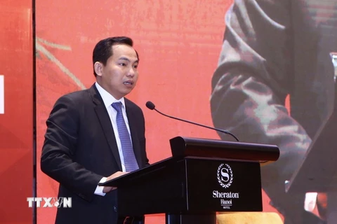 Thứ trưởng Bộ Kế hoạch và Đầu tư Lê Quang Mạnh phát biểu. (Ảnh: Minh Quyết/TTXVN)