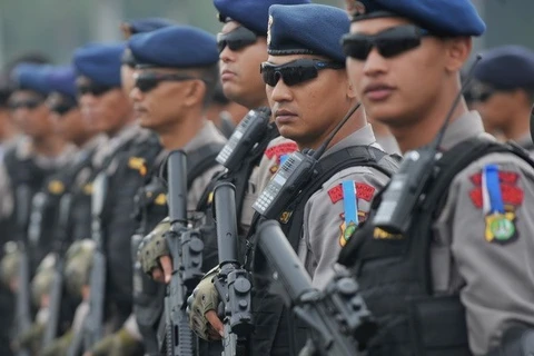 Cảnh sát Indonesia. (Nguồn: THX/TTXVN)