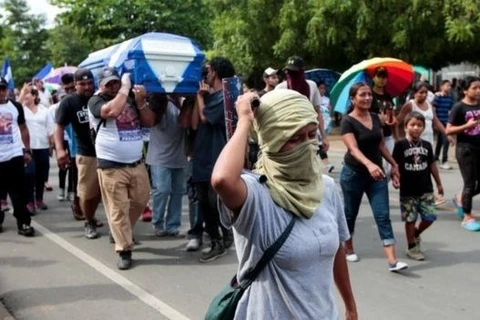 Người biểu tình ở Nicaragua. (Nguồn: AFP)
