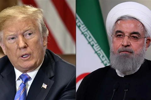 Tổng thống Iran Hassan Rouhani (phải) và Tổng thống Mỹ Donald Trump. (Ảnh: AFP/TTXVN)