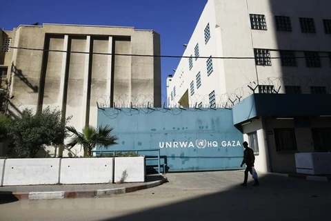 Trụ sở UNRWA tại thành phố Gaza ngày 8/1. (Nguồn: AFP/TTXVN)