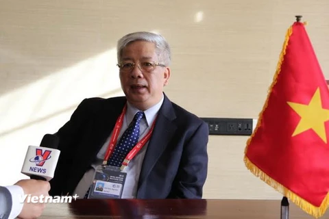 Thượng tướng Nguyễn Chí Vịnh, Thứ trưởng Bộ Quốc phòng trả lời phỏng vấn. (Ảnh: Mạnh Hùng/Vietnam+)