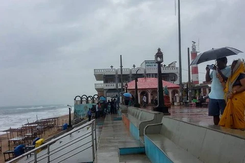 Bãi biển Gopalpur trước khi bão đổ bộ. (Nguồn: indianexpress)
