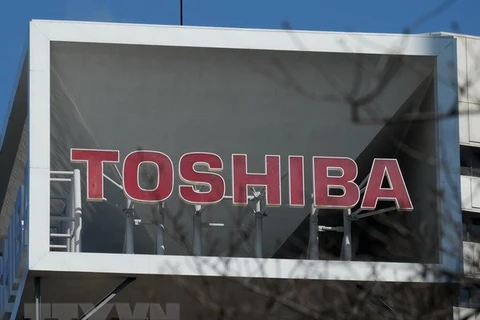Biểu tượng Toshiba tại trụ sở ở Tokyo. (Nguồn: AFP/TTXVN)