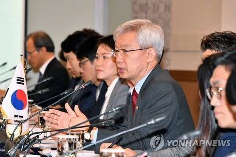 Thứ trưởng Ngoại giao Hàn Quốc Lee Tae-ho tại hội nghị tham vấn cấp cao với UAE về hạt nhân. (Nguồn: Yonhap)