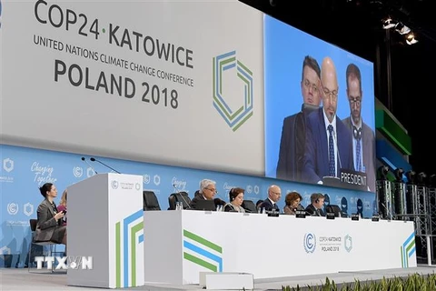 Các đại biểu tham dự Hội nghị COP 24 tại Katowice , Ba Lan, ngày 2/12/2018. (Ảnh: AFP/TTXVN)