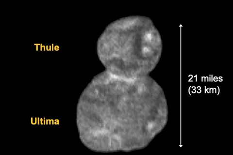 Hình ảnh thiên thể Ultima Thule. (Nguồn: NASA)