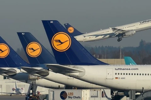 Máy bay của hãng hàng không Lufthansa. (Nguồn: AFP/TTXVN)