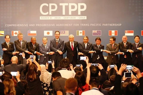 Đại diện 11 nước thành viên ký kết CPTPP tại Chile vào tháng 3/2018. (Nguồn: Reuters) 
