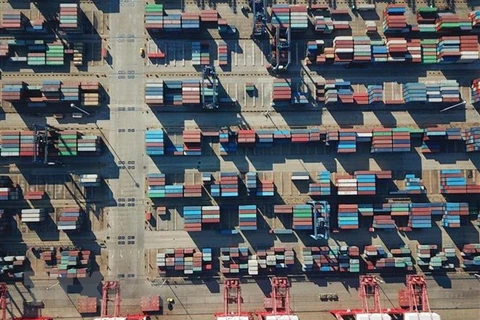 Quang cảnh cảng hàng hóa tại Liên Vân Cảng, tỉnh Giang Tô, miền đông Trung Quốc, ngày 12/1/2018. (Nguồn: THX/TTXVN)
