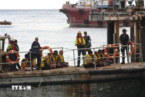 Ảnh (tư liệu): Tàu chở người di cư tới đảo Christmas Island. (Nguồn: AAP/ AFP/ TTXVN)