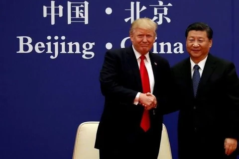Tổng thống Donald Trump và Chủ tịch Trung Quốc Tập Cận Bình tại Bắc Kinh năm 2017. (Nguồn: Reuters)