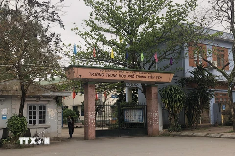 Trường PTTH Tiên Yên. (Ảnh: Trung Nguyên/TTXVN)