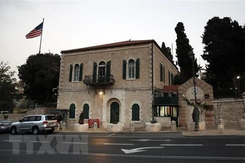 Tòa lãnh sự quán Mỹ ở Jerusalem tháng 10/2018. (Ảnh: AFP/TTXVN)