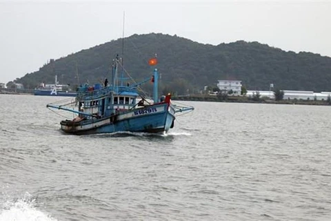 Tàu cá trên vùng biển Hà Tiên. (Ảnh: Lê Huy Hải/TTXVN)