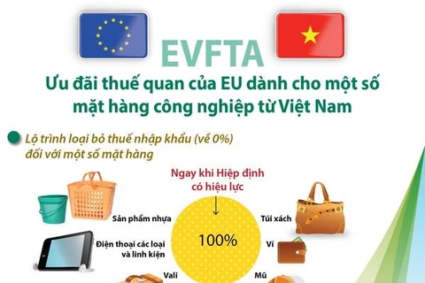 [Infographics] Ưu đãi thuế của EU dành cho hàng công nghiệp Việt Nam