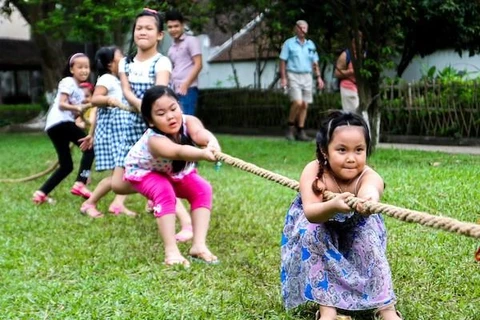 Hoạt động thi kéo co dành cho trẻ em tại Bảo tàng Dân tộc học Việt Nam. Ảnh minh họa. (Nguồn: BTC)