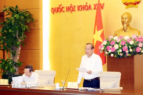 Phó Thủ tướng Thường trực Trương Hòa Bình phát biểu tại hội nghị. (Ảnh: Trọng Đức/TTXVN)