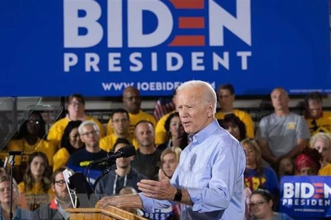 Ông Joe Biden trong chiến dịch vận động tranh cử Tổng thống Mỹ tại Pittsburgh, Pennsylvania. (Ảnh: AFP/TTXVN)