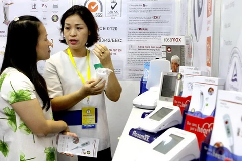 Một gian hàng tại Triển lãm quốc tế chuyên ngành y dược Việt Nam năm 2016. (Nguồn: TTXVN)