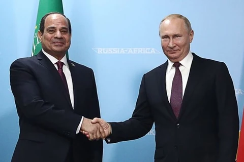 Tổng thống Nga Vladimir Putin và người đồng cấp Ai Cập Abdel Fattah al-Sisi. (Nguồn: rferl.org)