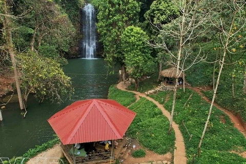 Khu du lịch thác Pa Sỹ, huyện Kon Plông, tỉnh Kon Tum. (Nguồn: Báo Ảnh Việt Nam)