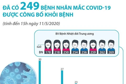 [Infographics] 249 bệnh nhân mắc COVID-19 tại Việt Nam khỏi bệnh