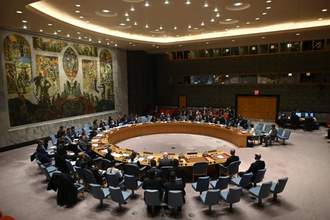 Toàn cảnh cuộc họp Hội đồng Bảo an Liên hợp quốc tại New York, Mỹ. (Nguồn: AFP/TTXVN)