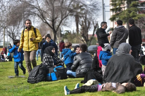 Người tị nạn Syria tại Istanbul, Thổ Nhĩ Kỳ. (Nguồn: AFP/TTXVN)
