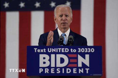 Cựu Phó Tổng thống Mỹ Joe Biden phát biểu tại Wilmington, Mỹ. (Nguồn: AFP/TTXVN)