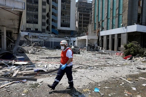Beirut tan hoang sau vụ nổ. (Ảnh: Reuters) 