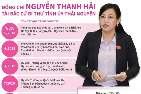 [Infographics] Bà Nguyễn Thanh Hải tái cử Bí thư Tỉnh ủy Thái Nguyên