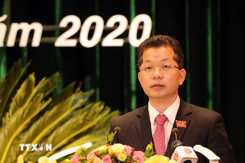 Ông Nguyễn Văn Quảng, Bí thư Thành ủy Đà Nẵng nhiệm kỳ 2020-2025. (Ảnh: Nguyễn Sơn/TTXVN)