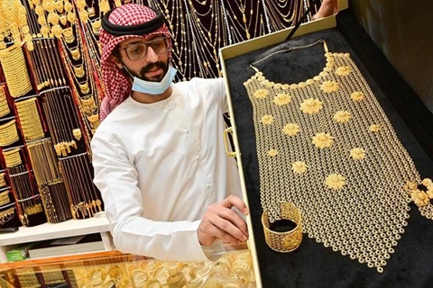 Một cửa hàng vàng tại Dubai, Các tiểu vương quốc Arab thống nhất. (Ảnh: AFP)