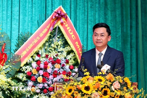 Phó Chủ tịch UBND Thành phố Hà Nội Hà Minh Hải phát biểu. (Ảnh: Phạm Hậu/TTXVN)