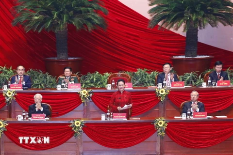 [Photo] Ban Chấp hành Trung ương Đảng khóa XIII ra mắt Đại hội