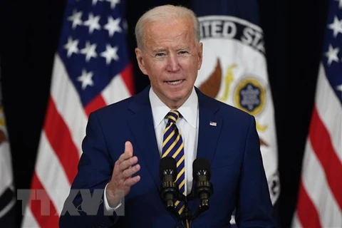 Tổng thống Mỹ Joe Biden phát biểu tại Washington, DC ngày 4/2/2021. (Nguồn: AFP/TTXVN)