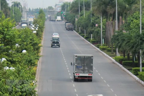 Một trục đường chính của thành phố Biên Hòa, tỉnh Đồng Nai. (Ảnh: Sỹ Tuyên/TTXVN)