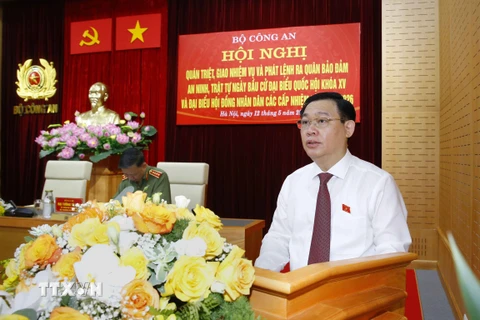 Chủ tịch Quốc hội Vương Đình Huệ phát biểu chỉ đạo Hội nghị. (Ảnh: Doãn Tấn/TTXVN) 